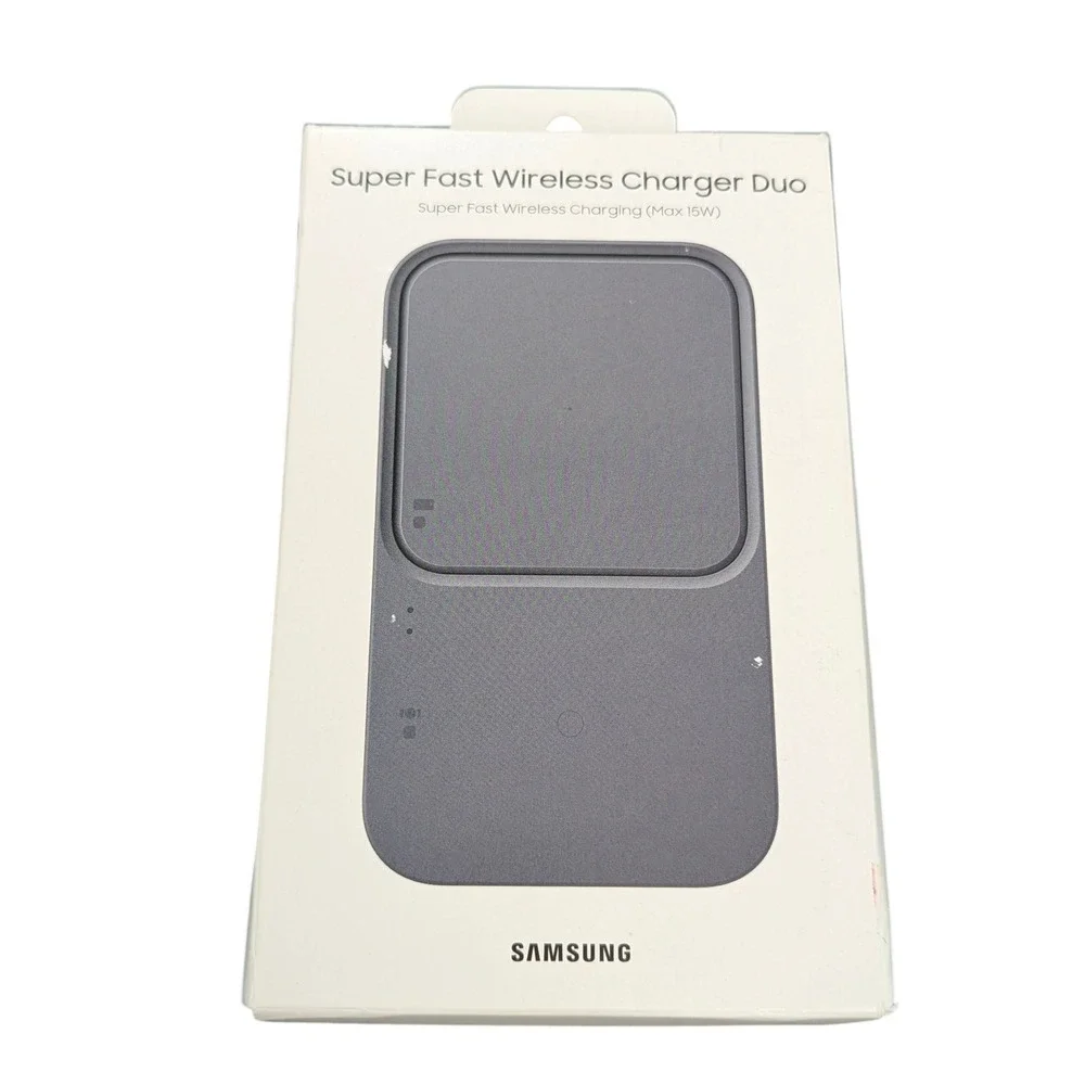 Nn1Uz‎ OEM Samsung 15W Super Fast Wireless Charger Duo - Dark Gray, No Charger
